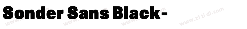 Sonder Sans Black字体转换